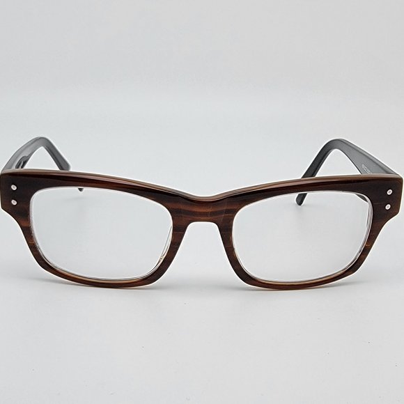 Booth & Bruce England P042 Brown Olive Diamond Eyeglasses Frame 49-19-140 - Picture 2 of 12